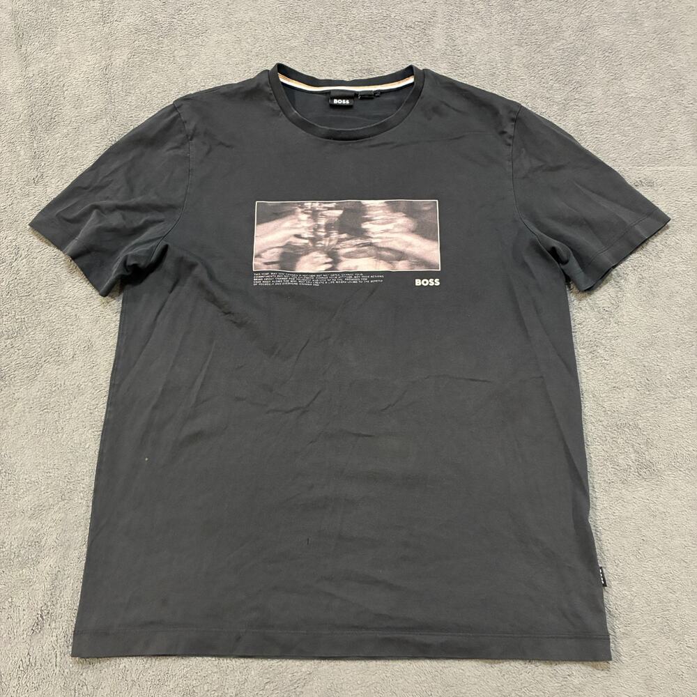 Hugo Boss Black Regular Fit Cotton Short Sleeve Graphic T-Shirt Men’s Size XL